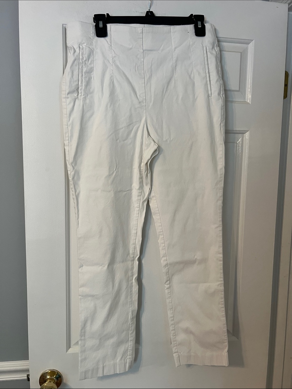 Ladies White Chino Pants - Classic Straight Fit